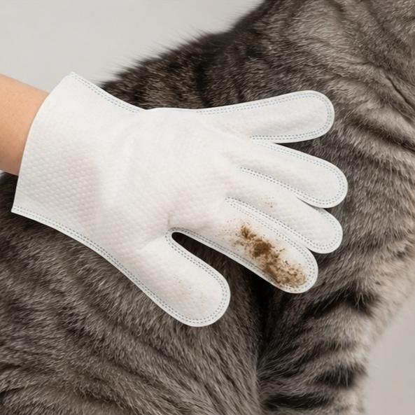 Waschfreie Haustierpflege-Handschuhe