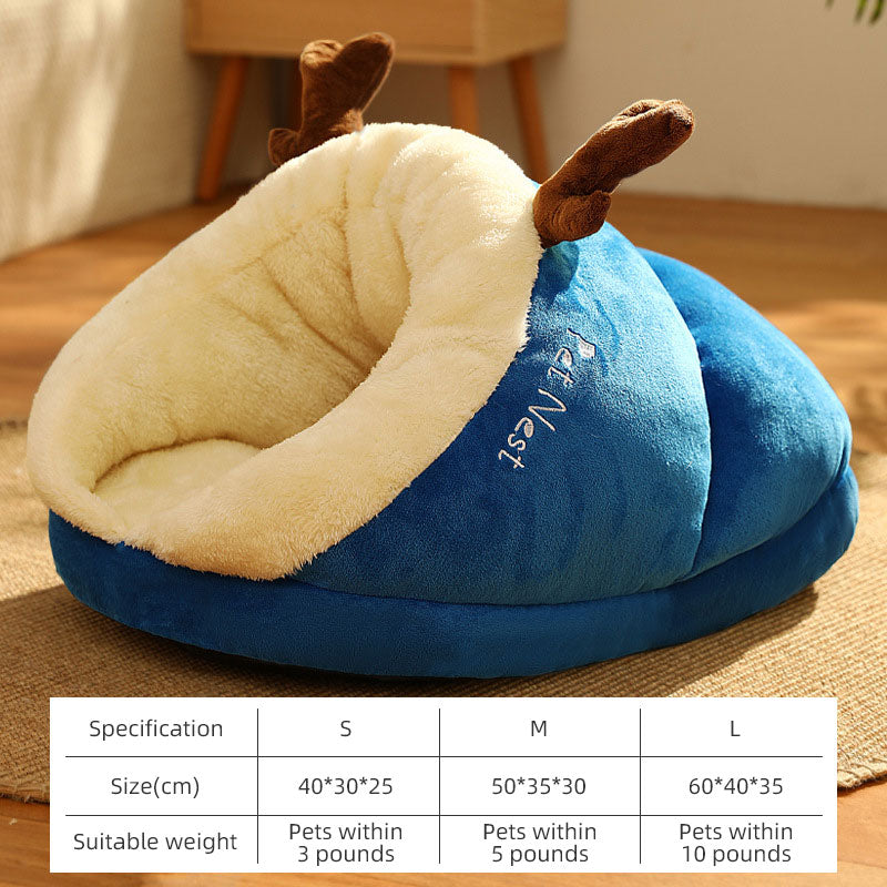 Großes Kuschelnest für Haustiere – Pantoffel-Design