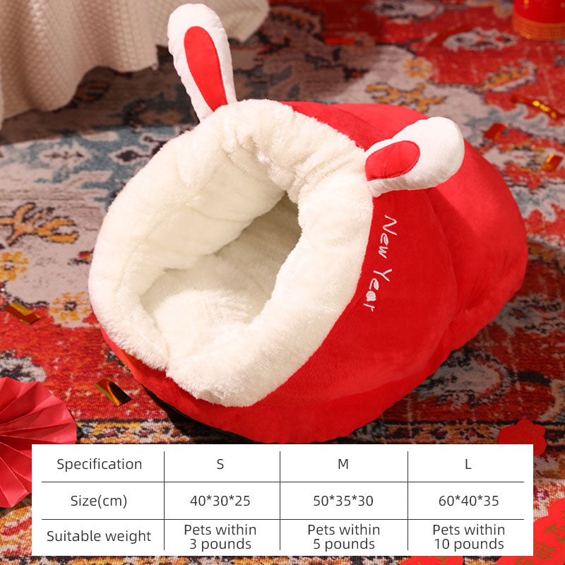 Großes Kuschelnest für Haustiere – Pantoffel-Design