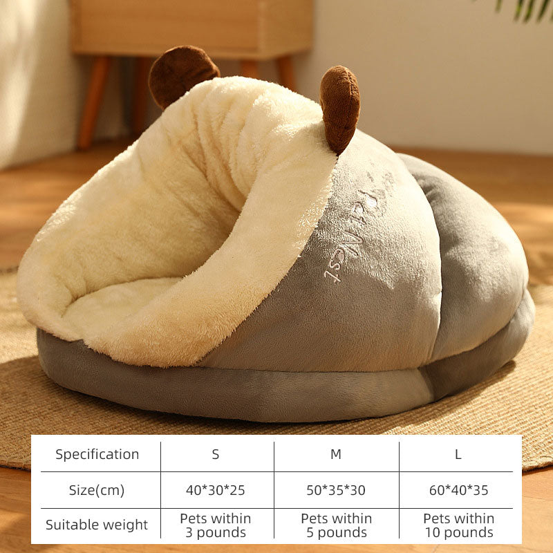 Großes Kuschelnest für Haustiere – Pantoffel-Design
