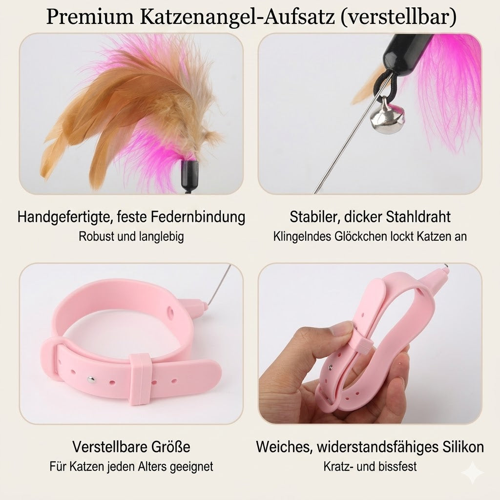 Katzen-Federstab mit Glöckchen -Interaktives Teaser
